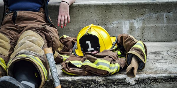 Photo of female firefighter 